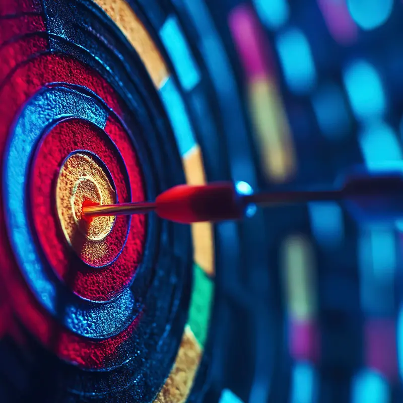 Image symbolisant la précision et la réussite, illustrant la performance et les résultats sur mesure proposés par Dynamiz en conseil et formation.
